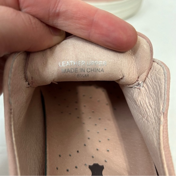 J/Slides Leather Slip On Platform Sneakers Sz 8.5 Pink - Picture 10 of 10